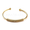 Ion Plating(IP) 304 Stainless Steel Cuff Bangles for Women BJEW-M310-02G-2
