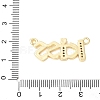 Brass Micro Pave Clear Cubic Zirconia Links KK-D357-03F-G-3