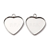 304 Stainless Steel Pendant Cabochon Settings STAS-D379-09C-P-1