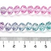 Transparent Painted Glass Beads Strands X1-DGLA-A034-T6mm-A10-3