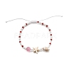4Pcs Glass Seed Beads Braided Bead Bracelets for Men Women BJEW-TA00648-3