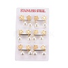 304 Stainless Steel Dangle Stud Earrings EJEW-L226-041G-3