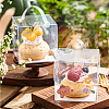 Foldable Transparent Plastic Single Cake Gift Packing Box CON-WH0084-42C-7