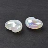 UV Plating Rainbow Iridescent Acrylic Beads X-OACR-H015-02-4