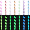 70Pcs 7 Colors Luminous Transparent Resin Pendants RESI-SZ0003-35-1