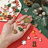 45Pcs 15 Styles Christmas Opaque Resin Cabochons RESI-YW0001-99-5