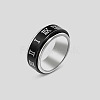Rotatable 304 Stainless Steel Finger Rings FS-WGF1F3F-16-1