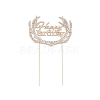 Alloy & Rhinestone Cake Insert Card Decoration AJEW-WH0248-06KCG-1