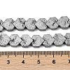 Electroplated Natural Lava Rock Beads Strands G-K388-04B-07-4