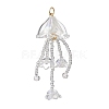Glass Seed Beaded Jellyfish Big Pendants PALLOY-MZ01166-02-1