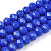 Opaque Solid Color Glass Beads Strands EGLA-A034-P1mm-D32-1
