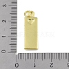 Brass Micro Pave Clear Cubic Zirconia Pendants KK-P266-06G-Z-3