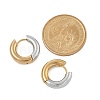 201 Stainless Steel Two Tone Hoop Earrings EJEW-Q002-01G-04-5