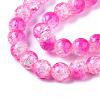 Baking Paint Crackle Glass Bead Strands CCG-S001-8mm-09-2