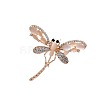 Dragonfly Alloy Crystal Rhinestone Insect Brooch PW-WG14DEB-01-1