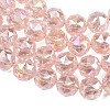Transparent Electroplate Glass Beads Strands EGLA-N002-34C-B06-4