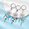 Woven Web/Net with Wing Alloy Pendant Keychain KEYC-JKC00587-4