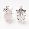 Natural Rose Quartz Pendants G-G713-D09-2