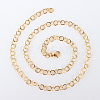 Ion Plating(IP) 304 Stainless Steel Cable Chain Necklaces MAK-G006-01G-2