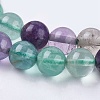 Natural Fluorite Bead Strands G-E468-F01-8mm-3