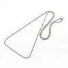 Men's 304 Stainless Steel Box Chain Necklaces STAS-O037-67P-2
