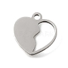 304 Stainless Steel Charms STAS-S178-02P-1