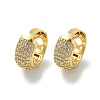 Brass Micro Pave Cubic Zirconia Hoop Earrings LS-EJEW-D311-078G-4