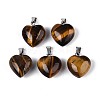 Natural Tiger Eye Pendants G-T143-49D-1