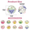 10Pcs 10 Styles DIY Handmade Transparent Acrylic Enamel Beads MACR-FS0002-41-4