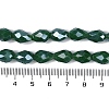 Opaque Solid Color Electroplate Glass Beads Strands EGLA-N013-P8mm-B04-4