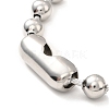 Tarnish Resistant 304 Stainless Steel Ball Chain Necklace & Bracelet Set STAS-D181-02P-01C-6