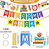 CRASPIRE 2 Sets 2 Styles Welcome Come Back & School Supplies Paper Banners DIY-CP0009-68-2