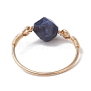 Star Cut Round Natural Mixed Gemstone Finger Rings RJEW-JR00726-5