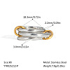 Stainless Steel Interlocking Stackable Rings for Women UZ3433-4-1