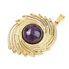 Natural & Synthetic Mixed Gemstone Pendants STAS-B109-01G-3