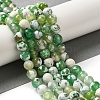 Dyed & Heated Natural Fire Crackle Agate Beads Strands G-P539-B01-24-2