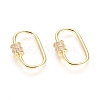 Brass Micro Pave Cubic Zirconia Screw Carabiner Lock Charms KK-I657-17G-1