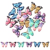 12Pcs 6 Colors Printed Alloy Pendants FIND-FS0001-28-3