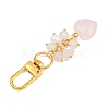 Natural Rose Quartz Pendant Decorations HJEW-JM04150-01-4