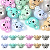 12Pcs 6 Colors Silicone Beads SIL-YW0002-08-1