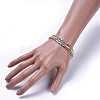 Electroplate Glass Beads  Stretch Bracelet Sets BJEW-JB04405-4