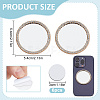 2Pcs Alloy Rhinestones & Glass Makeup Mirror AJEW-DR0001-88E-G-2