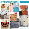 6Pcs 6 Style Flat Round PU Leather Knitting Crochet Bags Nail Bottom Shaper Pad DIY-PH0021-06A-6