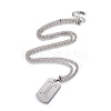 Non-Tarnish 304 Stainless Steel Split Initial Pendant Necklaces NJEW-L152-03I-1