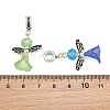 Lovely Wedding Dress Angel Alloy European Dangle  Large Hole Pendants PALLOY-JF00003-3