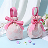 Heart Print Cloth Jewelry Drawstring Gift Bags ABAG-WH20015-11-3