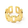 Brass Rectangle Open Cuff Ring for Men Women RJEW-A008-07G-1