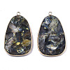 Assembled Synthetic Pyrite and Kyanite/Cyanite/Disthene Big Pendants G-R481-04-2