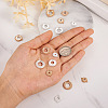 Biyun 16Pcs 16 Style Brass Pendant Cabochon Settings & Cabochon Connector Settings FIND-BY0001-13-6