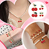 72Pcs 4 Styles Cherry Alloy Enamel Charms ENAM-UN0001-35-5